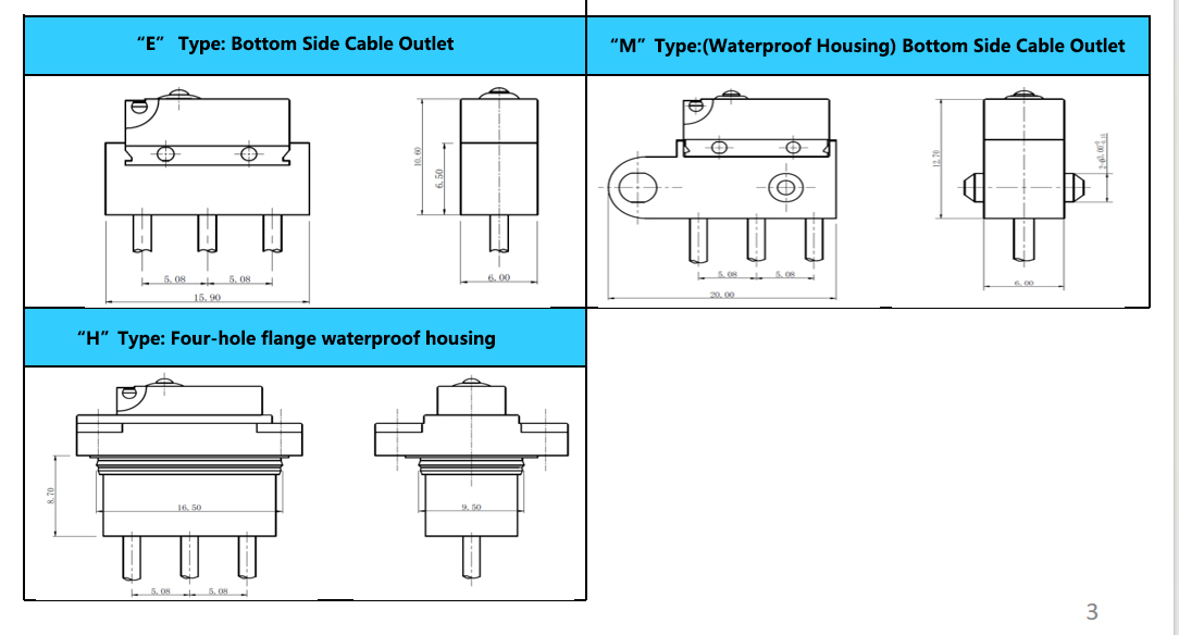 ip67 g10b subminiature micro switch terminal types-2